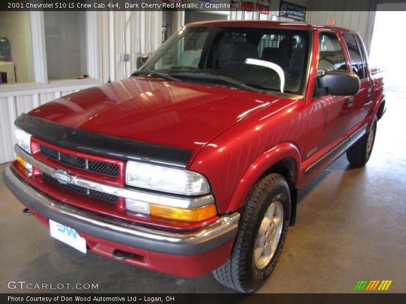Dark Cherry Red Metallic / Graphite 2001 Chevrolet S10 LS Crew Cab 4x4