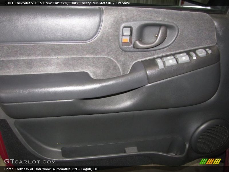 Dark Cherry Red Metallic / Graphite 2001 Chevrolet S10 LS Crew Cab 4x4