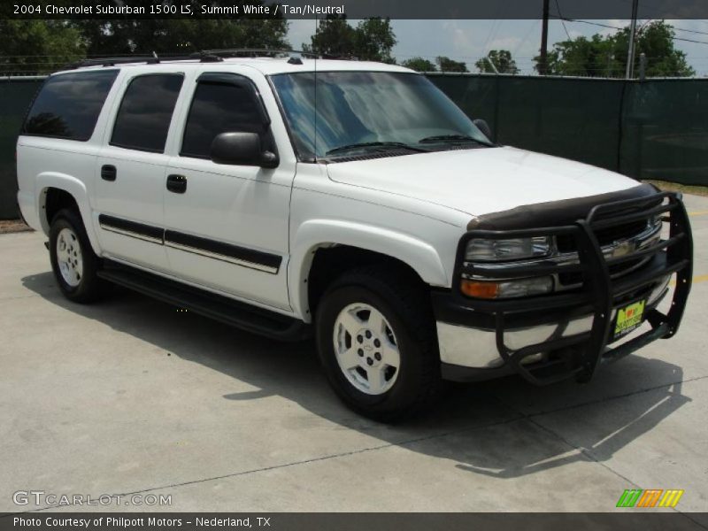 Summit White / Tan/Neutral 2004 Chevrolet Suburban 1500 LS