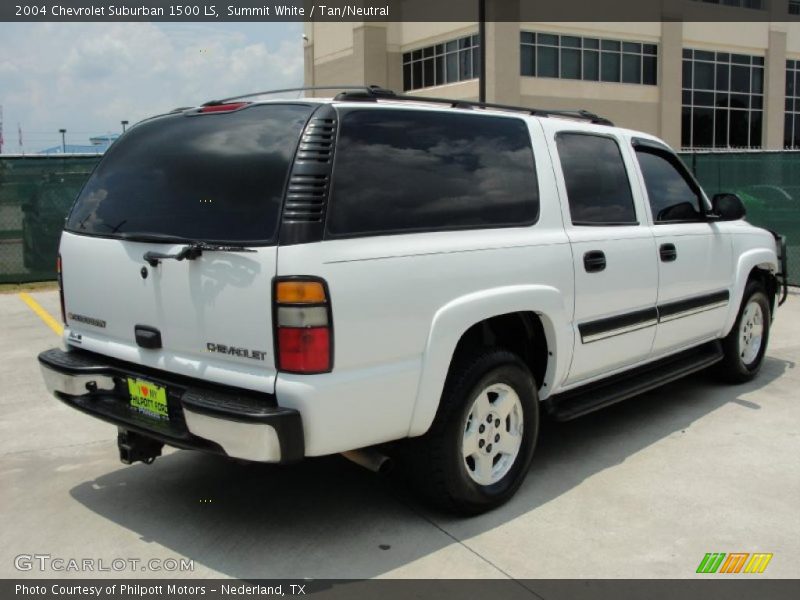 Summit White / Tan/Neutral 2004 Chevrolet Suburban 1500 LS