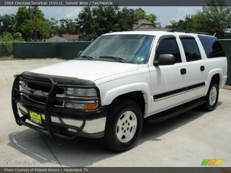 Summit White / Tan/Neutral 2004 Chevrolet Suburban 1500 LS