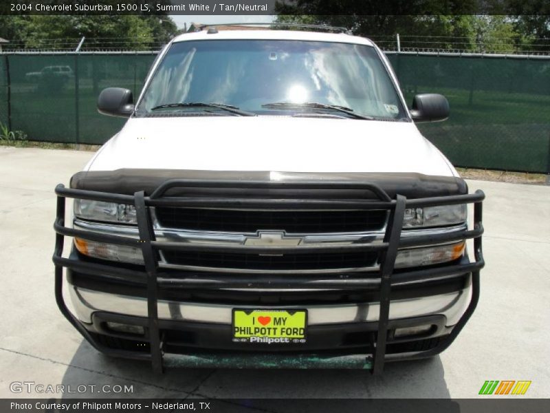 Summit White / Tan/Neutral 2004 Chevrolet Suburban 1500 LS