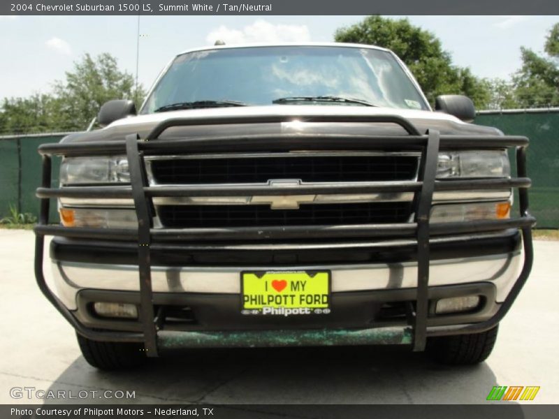 Summit White / Tan/Neutral 2004 Chevrolet Suburban 1500 LS