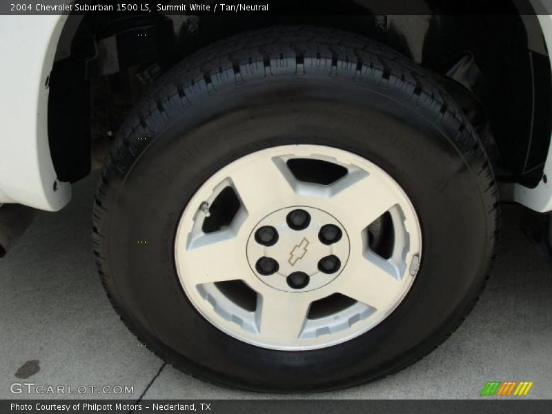 Summit White / Tan/Neutral 2004 Chevrolet Suburban 1500 LS