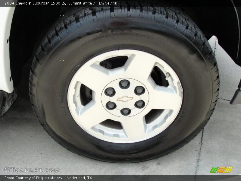 Summit White / Tan/Neutral 2004 Chevrolet Suburban 1500 LS