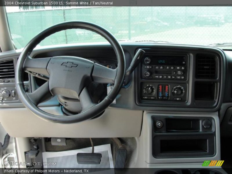 Summit White / Tan/Neutral 2004 Chevrolet Suburban 1500 LS