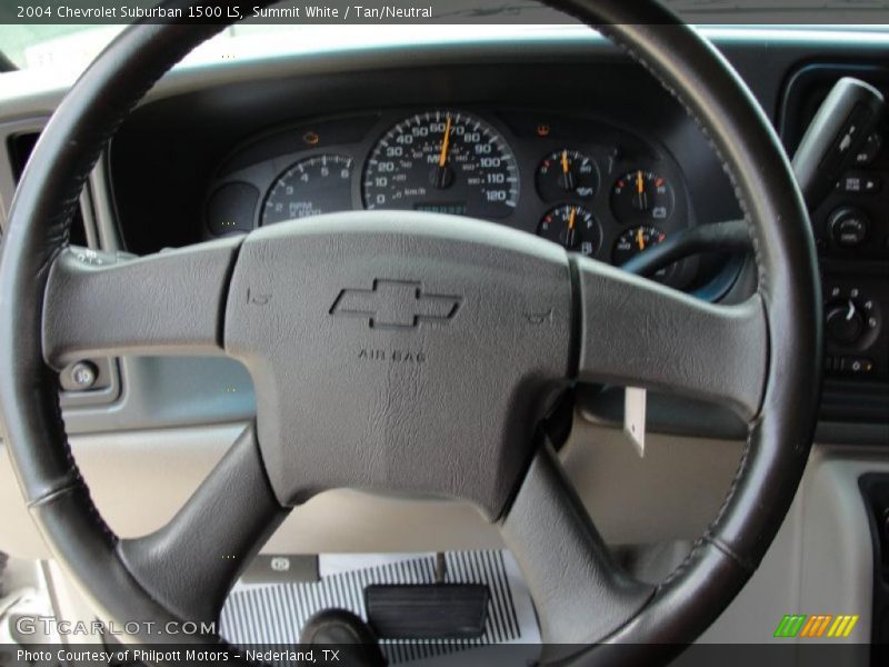 Summit White / Tan/Neutral 2004 Chevrolet Suburban 1500 LS
