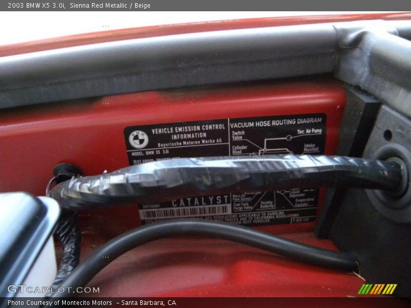 Sienna Red Metallic / Beige 2003 BMW X5 3.0i