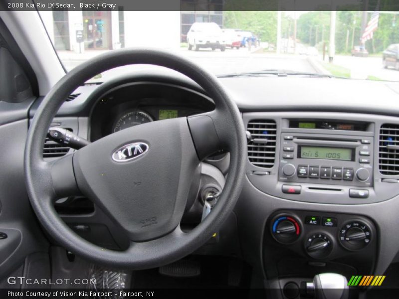 Black / Gray 2008 Kia Rio LX Sedan