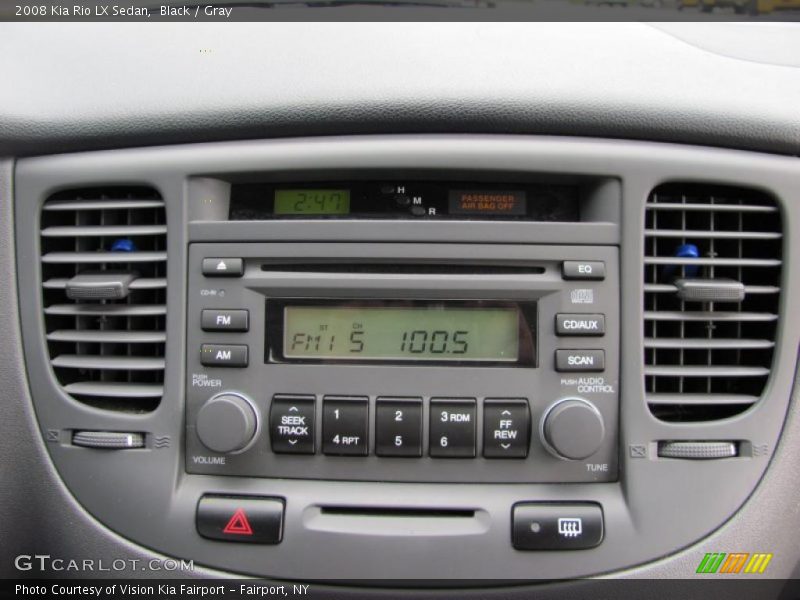 Black / Gray 2008 Kia Rio LX Sedan