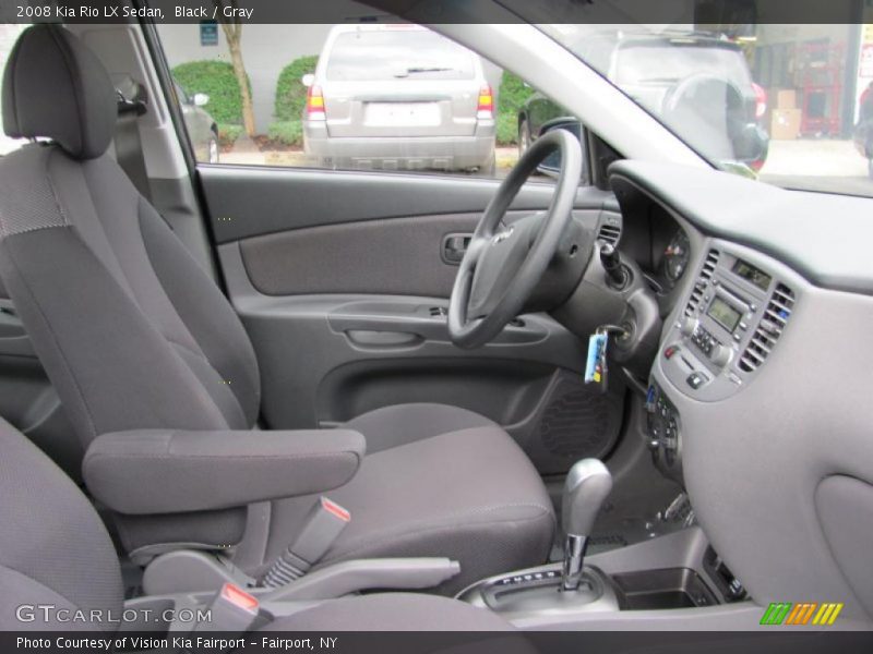 Black / Gray 2008 Kia Rio LX Sedan
