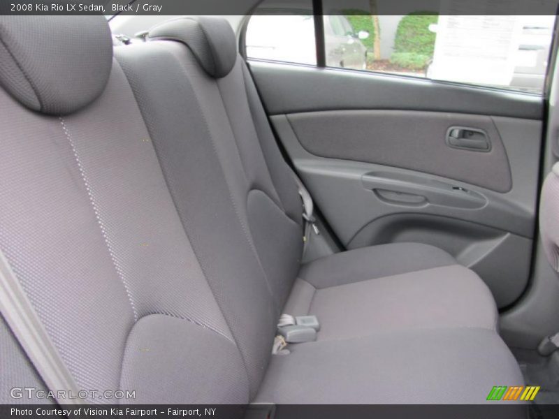 Black / Gray 2008 Kia Rio LX Sedan
