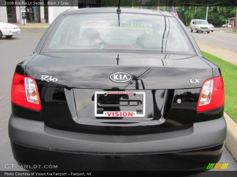 Black / Gray 2008 Kia Rio LX Sedan