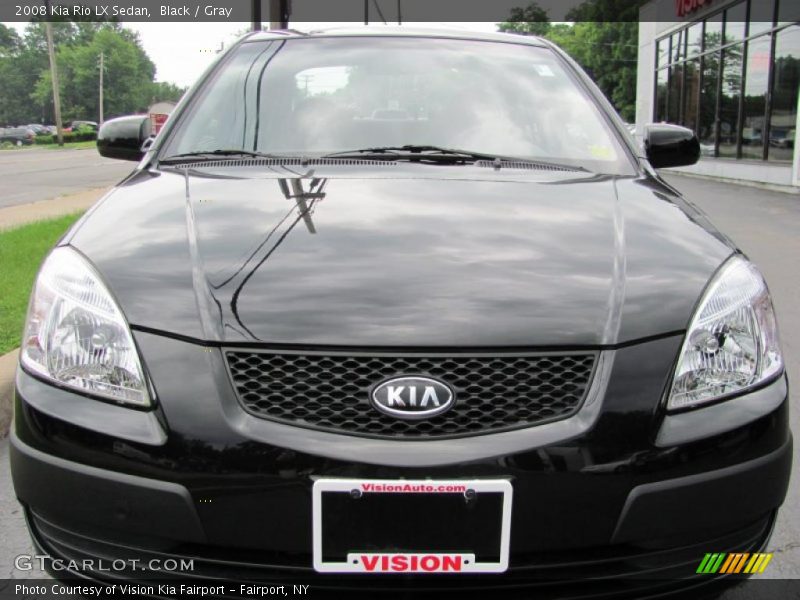 Black / Gray 2008 Kia Rio LX Sedan