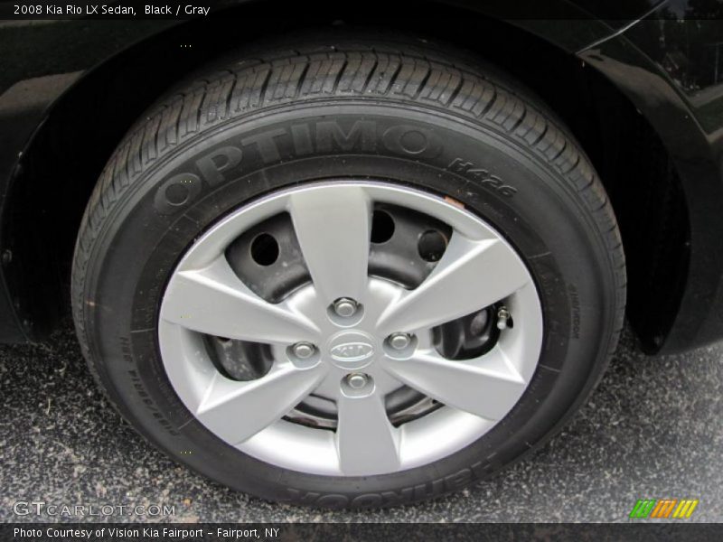 Black / Gray 2008 Kia Rio LX Sedan