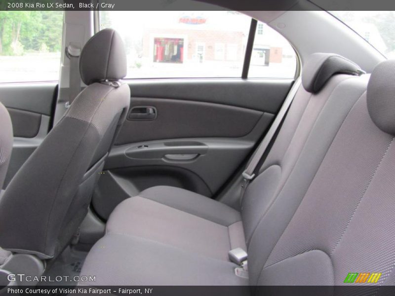 Black / Gray 2008 Kia Rio LX Sedan