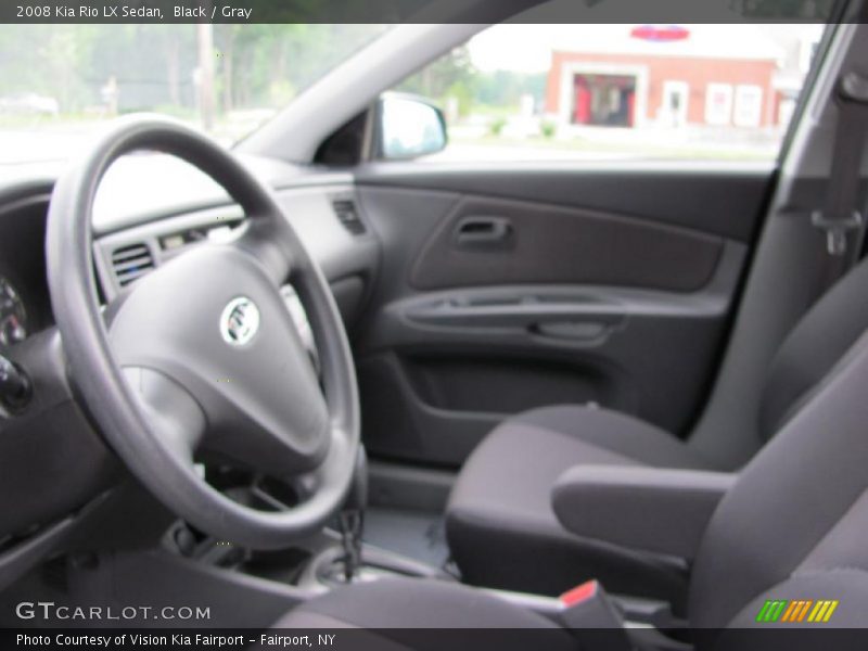 Black / Gray 2008 Kia Rio LX Sedan