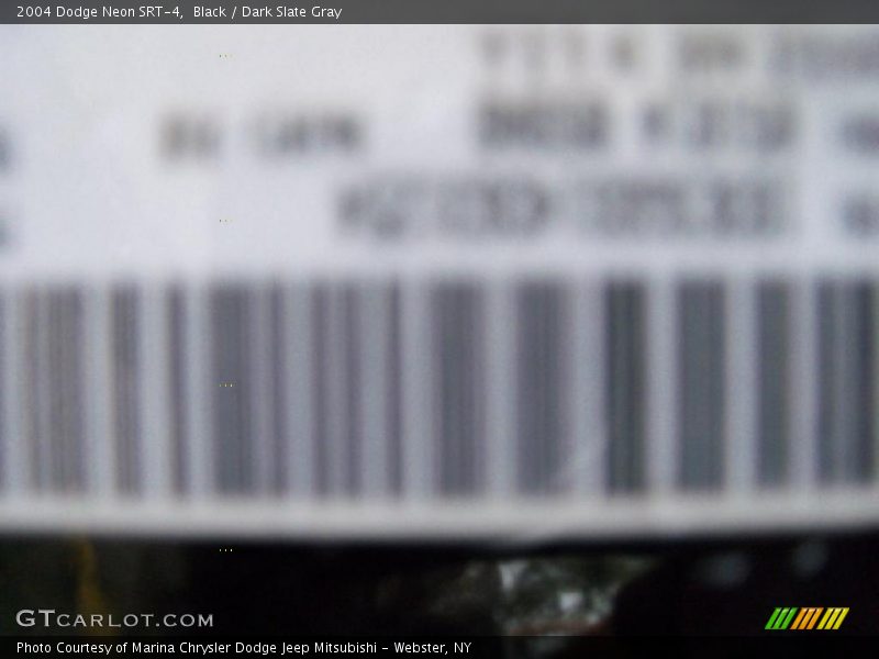 Black / Dark Slate Gray 2004 Dodge Neon SRT-4