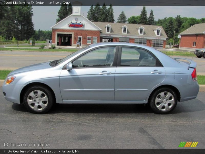 Ice Blue / Gray 2008 Kia Spectra EX Sedan