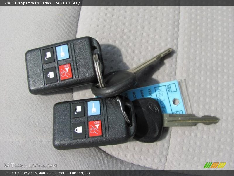 Ice Blue / Gray 2008 Kia Spectra EX Sedan