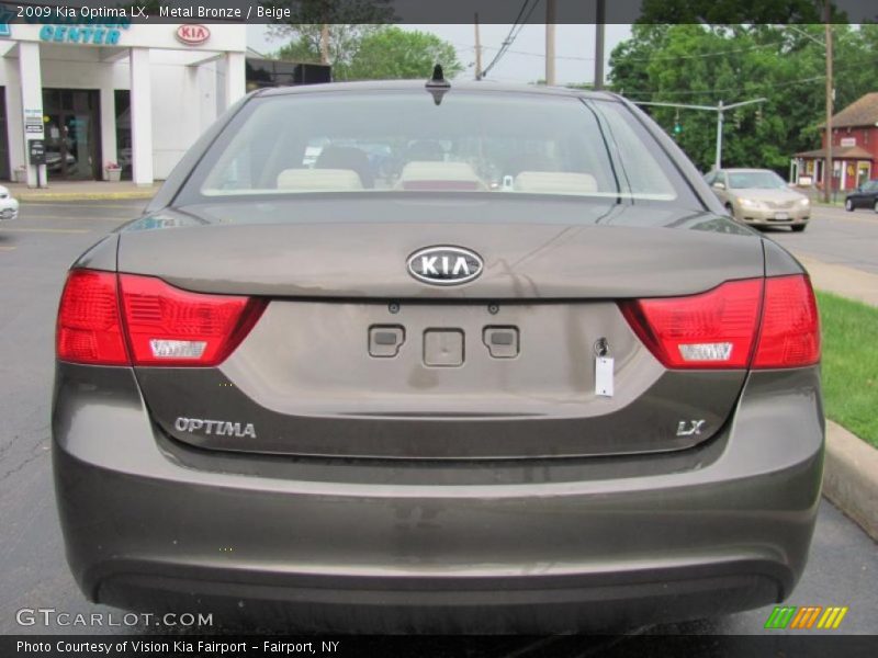 Metal Bronze / Beige 2009 Kia Optima LX