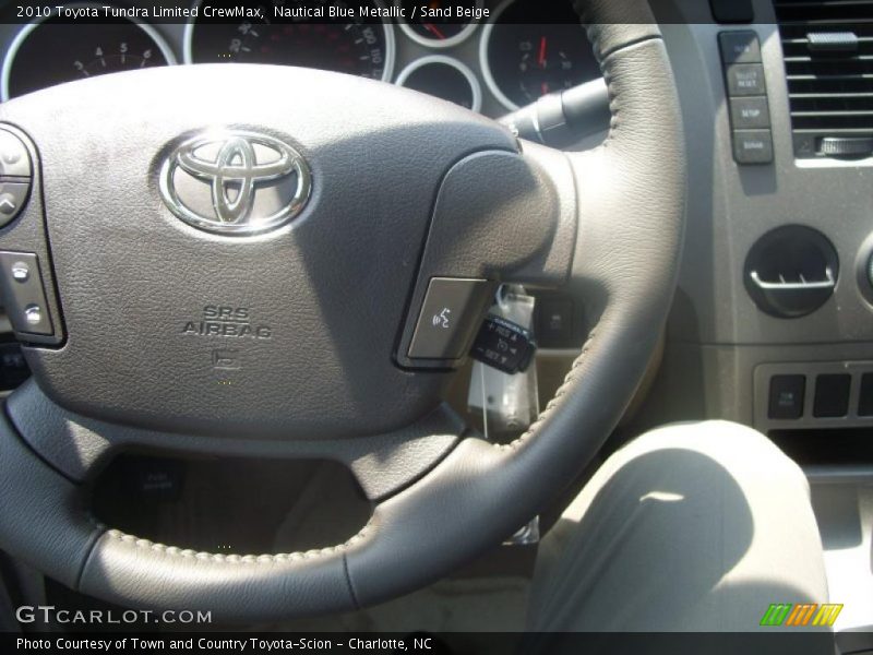 Nautical Blue Metallic / Sand Beige 2010 Toyota Tundra Limited CrewMax