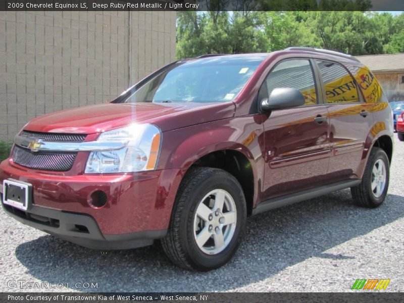 Deep Ruby Red Metallic / Light Gray 2009 Chevrolet Equinox LS