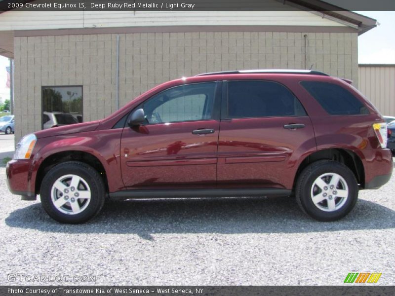Deep Ruby Red Metallic / Light Gray 2009 Chevrolet Equinox LS