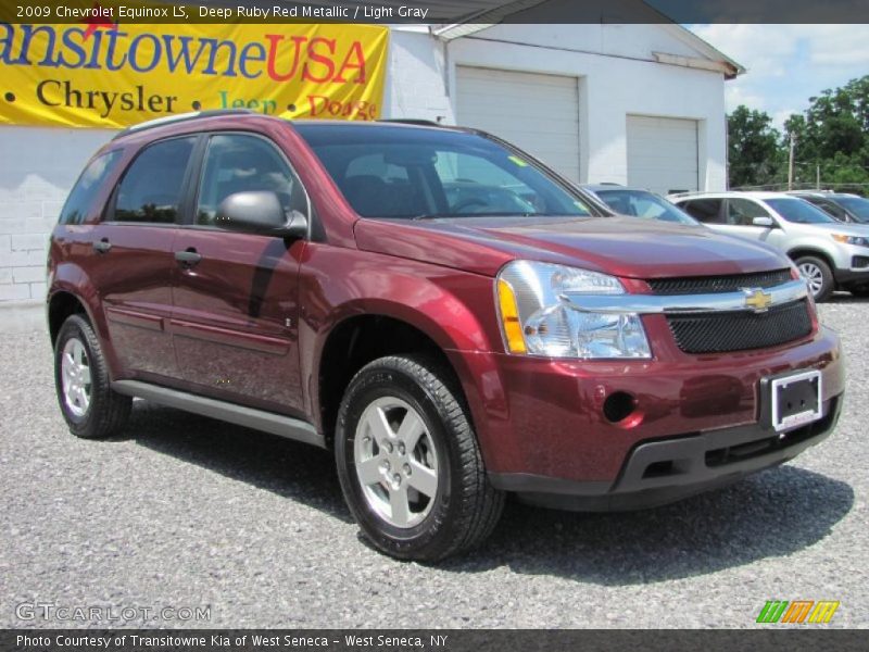 Deep Ruby Red Metallic / Light Gray 2009 Chevrolet Equinox LS