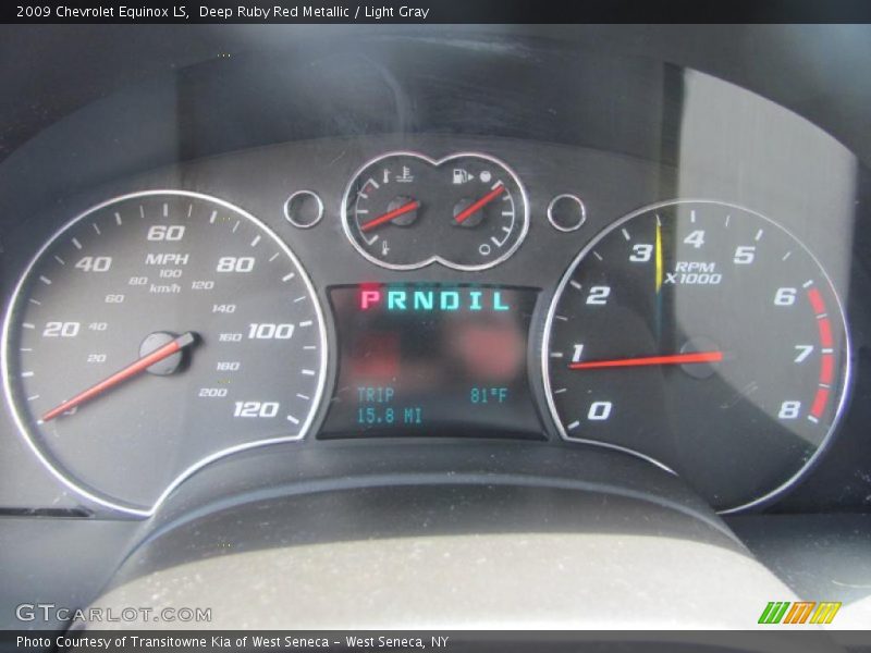 Deep Ruby Red Metallic / Light Gray 2009 Chevrolet Equinox LS