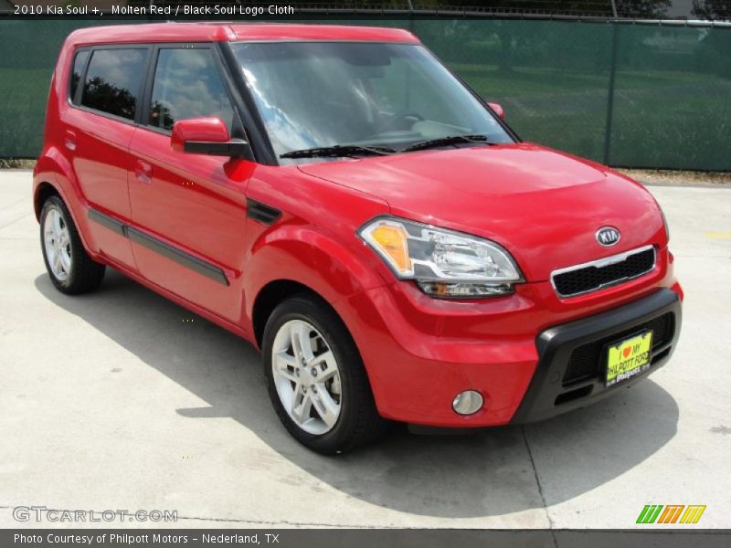 Molten Red / Black Soul Logo Cloth 2010 Kia Soul +
