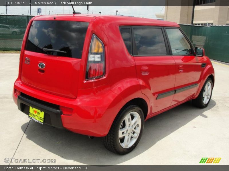 Molten Red / Black Soul Logo Cloth 2010 Kia Soul +