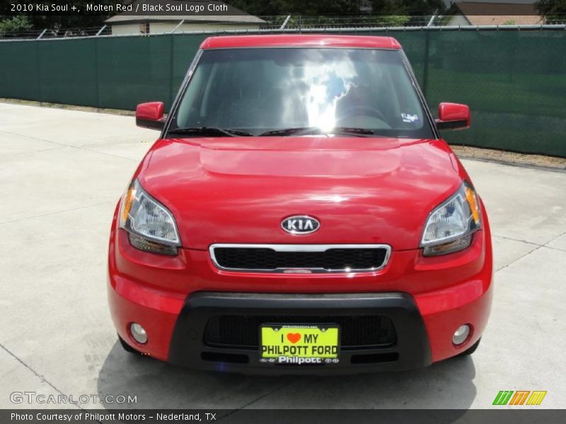 Molten Red / Black Soul Logo Cloth 2010 Kia Soul +