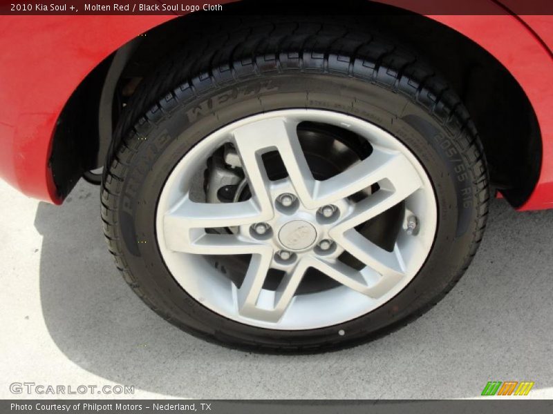 Molten Red / Black Soul Logo Cloth 2010 Kia Soul +