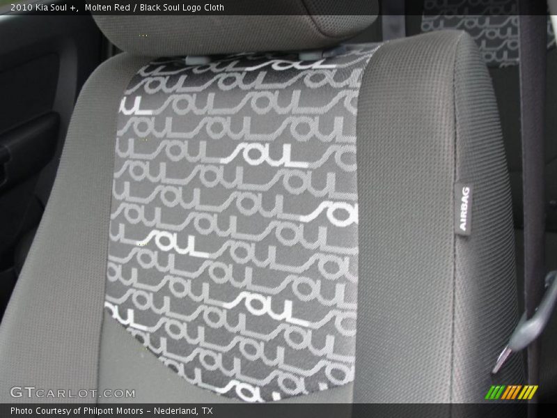 Molten Red / Black Soul Logo Cloth 2010 Kia Soul +