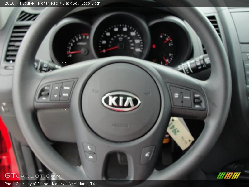 Molten Red / Black Soul Logo Cloth 2010 Kia Soul +
