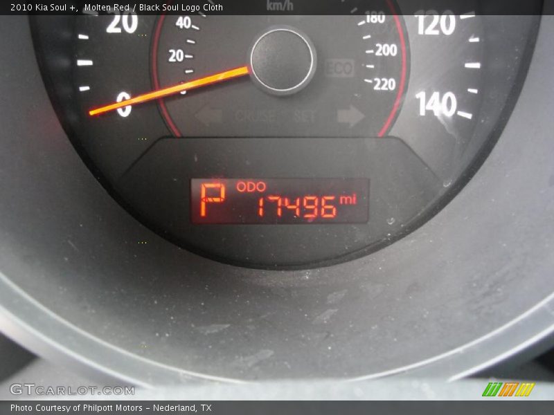 Molten Red / Black Soul Logo Cloth 2010 Kia Soul +