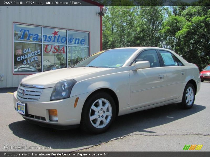 White Diamond / Ebony 2007 Cadillac CTS Sedan