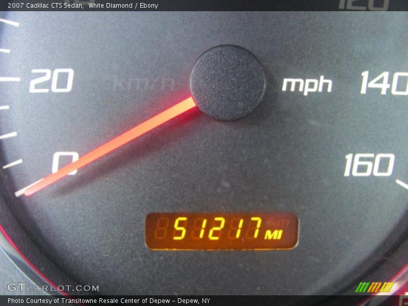 White Diamond / Ebony 2007 Cadillac CTS Sedan