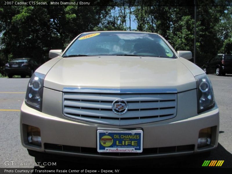 White Diamond / Ebony 2007 Cadillac CTS Sedan