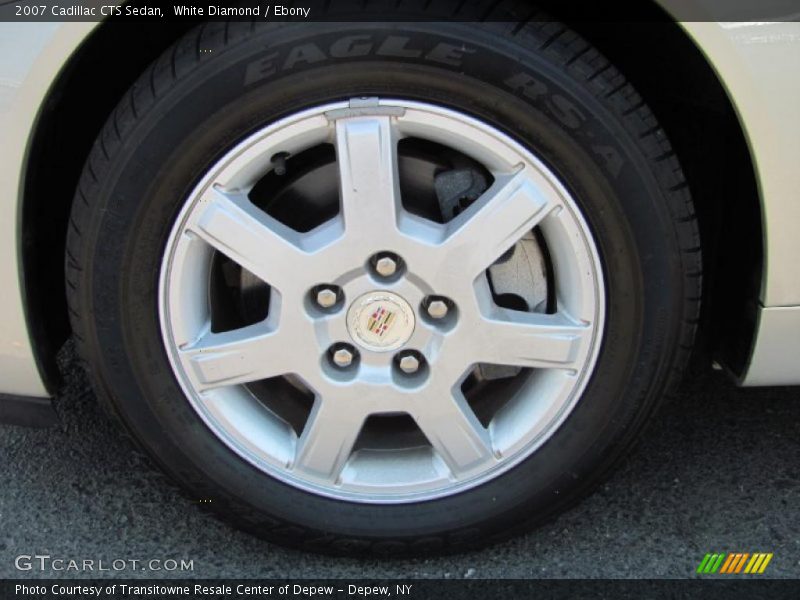 White Diamond / Ebony 2007 Cadillac CTS Sedan