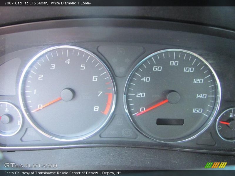 White Diamond / Ebony 2007 Cadillac CTS Sedan