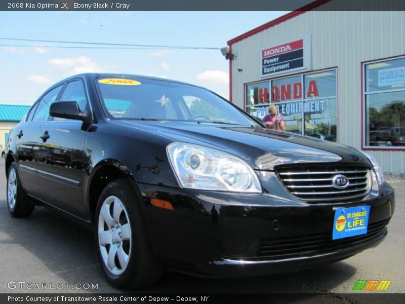 Ebony Black / Gray 2008 Kia Optima LX