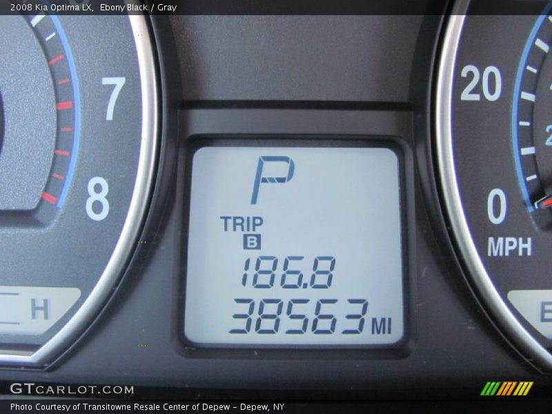 Ebony Black / Gray 2008 Kia Optima LX