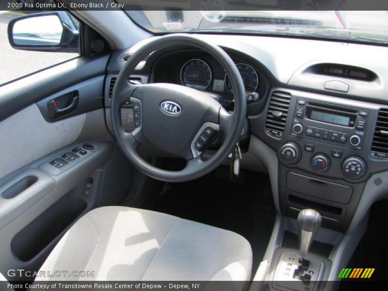 Ebony Black / Gray 2008 Kia Optima LX