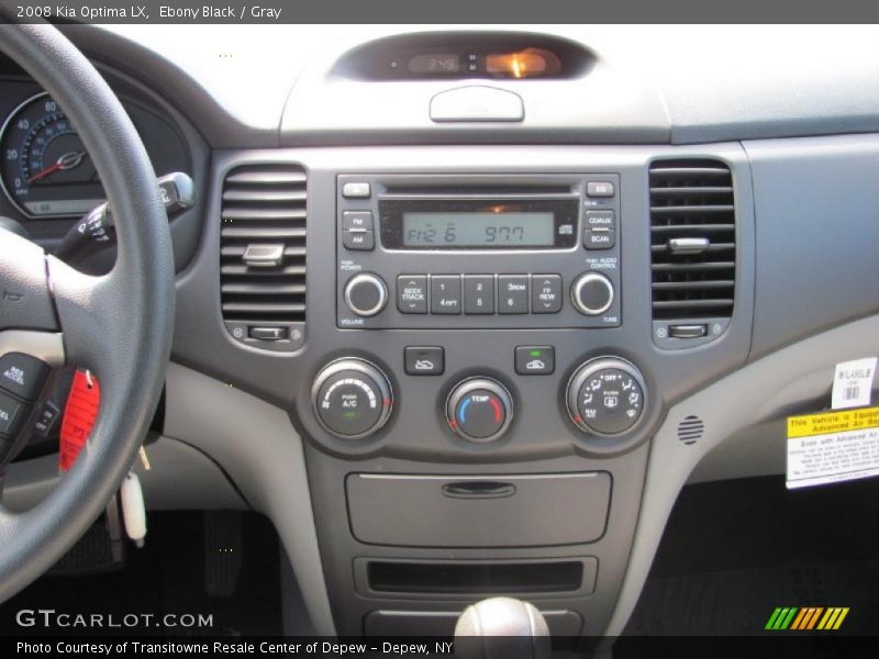 Ebony Black / Gray 2008 Kia Optima LX