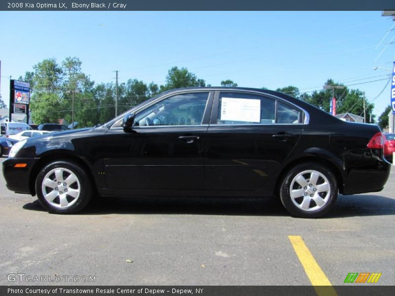 Ebony Black / Gray 2008 Kia Optima LX