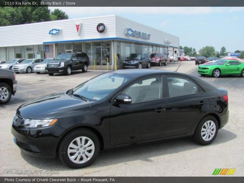 Ebony Black / Stone 2010 Kia Forte EX