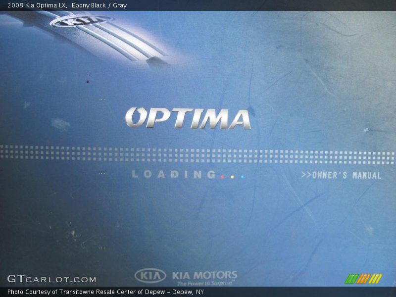 Ebony Black / Gray 2008 Kia Optima LX