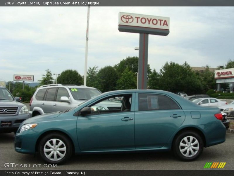 Capri Sea Green Metallic / Bisque 2009 Toyota Corolla